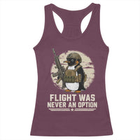 Funny Penguin Flight Was Never An Option Racerback Tank Top Tactical Penguin Gun Lover