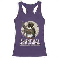 Funny Penguin Flight Was Never An Option Racerback Tank Top Tactical Penguin Gun Lover