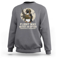 Funny Penguin Flight Was Never An Option Sweatshirt Tactical Penguin Gun Lover
