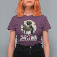 Funny Penguin Flight Was Never An Option T Shirt For Women Tactical Penguin Gun Lover