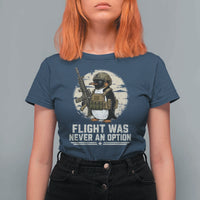 Funny Penguin Flight Was Never An Option T Shirt For Women Tactical Penguin Gun Lover