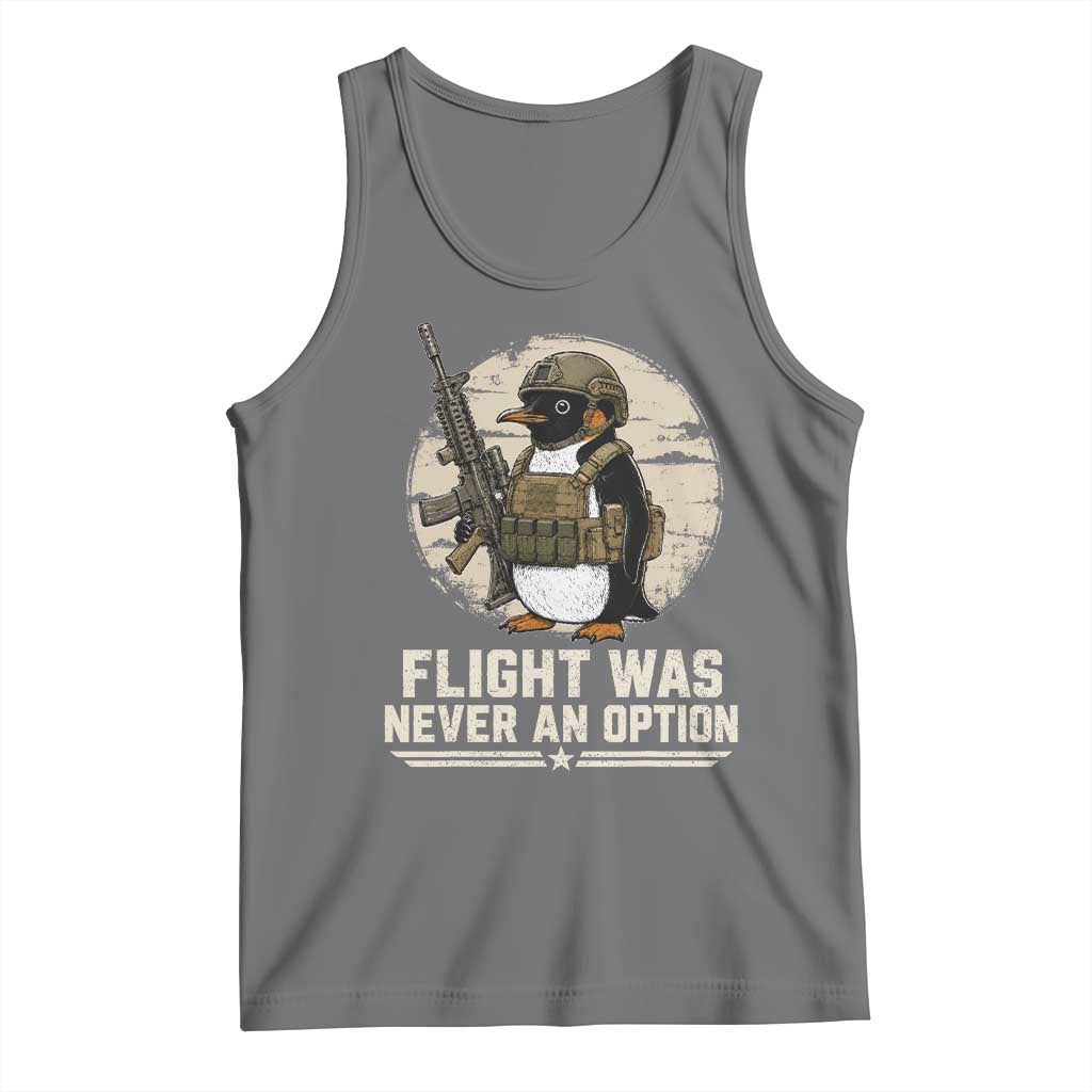 Funny Penguin Flight Was Never An Option Tank Top Tactical Penguin Gun Lover