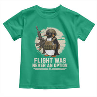 Funny Penguin Flight Was Never An Option Toddler T Shirt Tactical Penguin Gun Lover