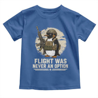 Funny Penguin Flight Was Never An Option Toddler T Shirt Tactical Penguin Gun Lover