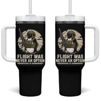 Funny Penguin Flight Was Never An Option Tumbler With Handle Tactical Penguin Gun Lover