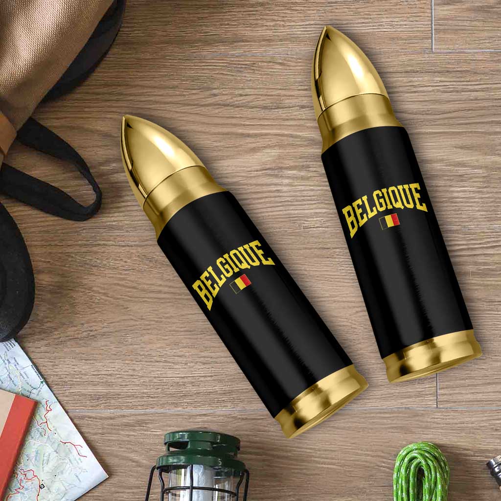 Belgium Belgique Throwback Design Vintage Belgian Flag Jersey Style Bullet Tumbler