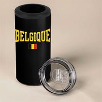 Belgium Belgique Throwback Design Vintage Belgian Flag Jersey Style 4 in 1 Can Cooler Tumbler