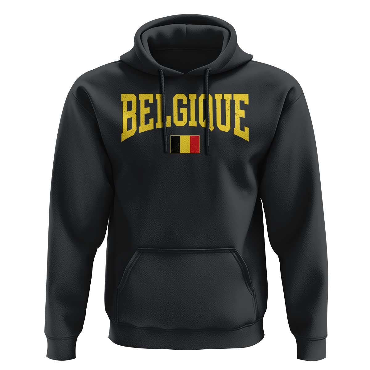 Belgium Belgique Throwback Design Vintage Belgian Flag Jersey Style Hoodie