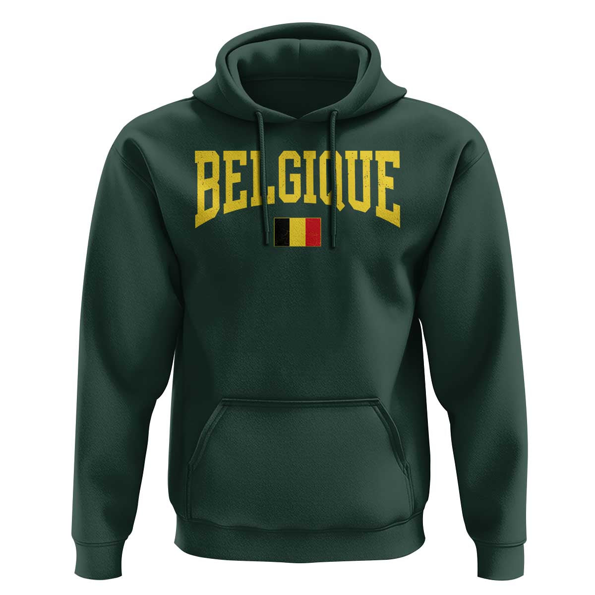 Belgium Belgique Throwback Design Vintage Belgian Flag Jersey Style Hoodie