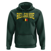 Belgium Belgique Throwback Design Vintage Belgian Flag Jersey Style Hoodie