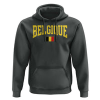 Belgium Belgique Throwback Design Vintage Belgian Flag Jersey Style Hoodie
