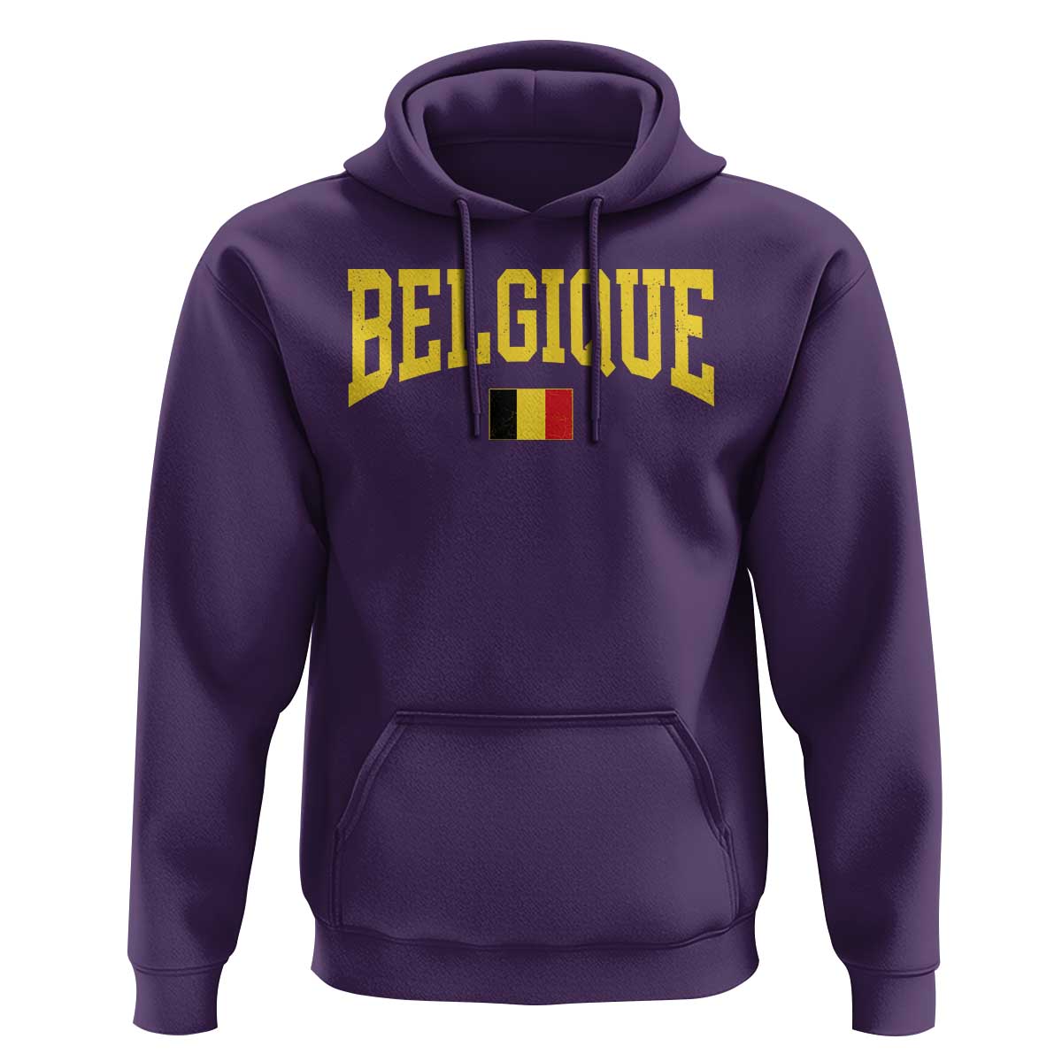 Belgium Belgique Throwback Design Vintage Belgian Flag Jersey Style Hoodie
