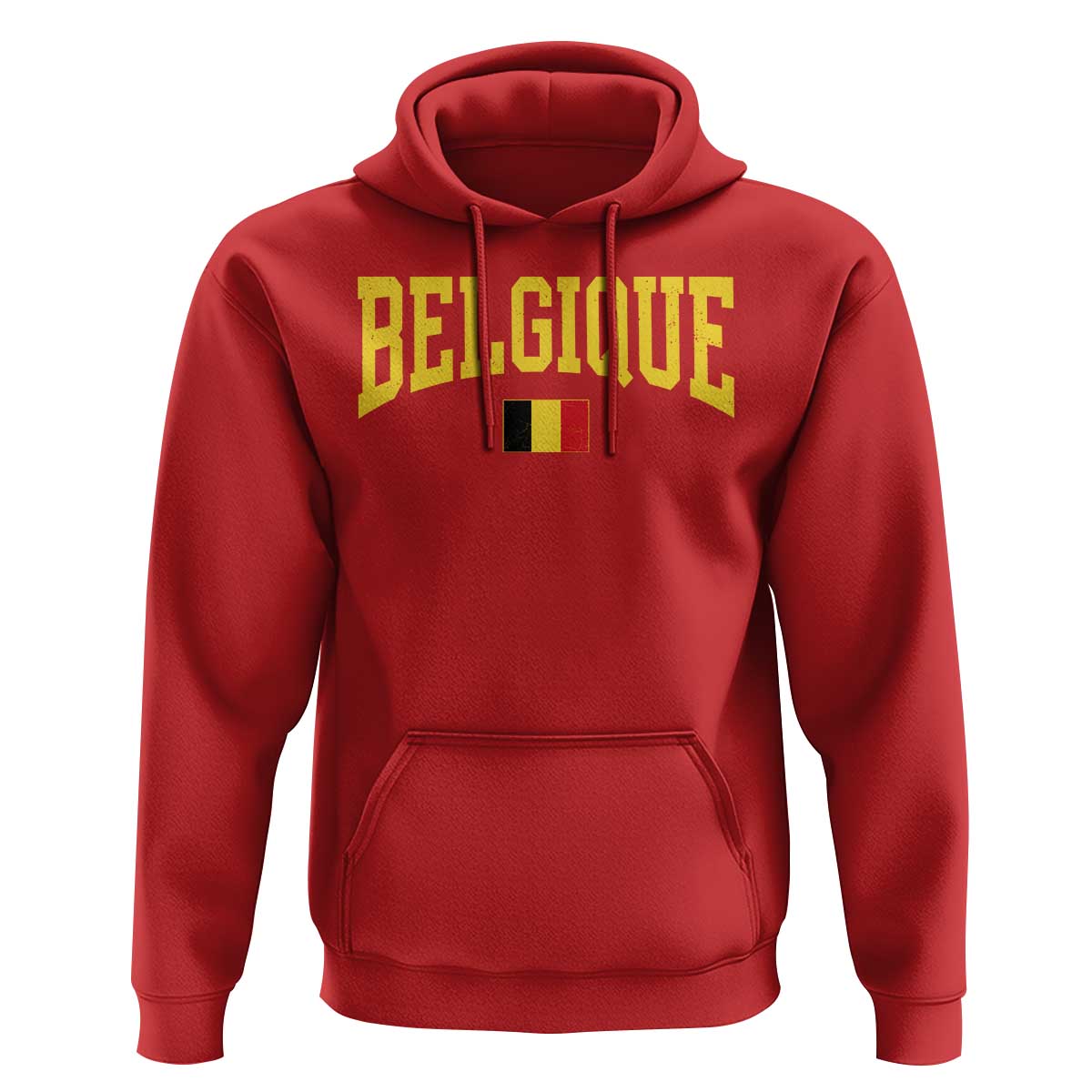Belgium Belgique Throwback Design Vintage Belgian Flag Jersey Style Hoodie