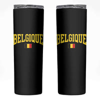 Belgium Belgique Throwback Design Vintage Belgian Flag Jersey Style Skinny Tumbler