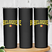 Belgium Belgique Throwback Design Vintage Belgian Flag Jersey Style Skinny Tumbler