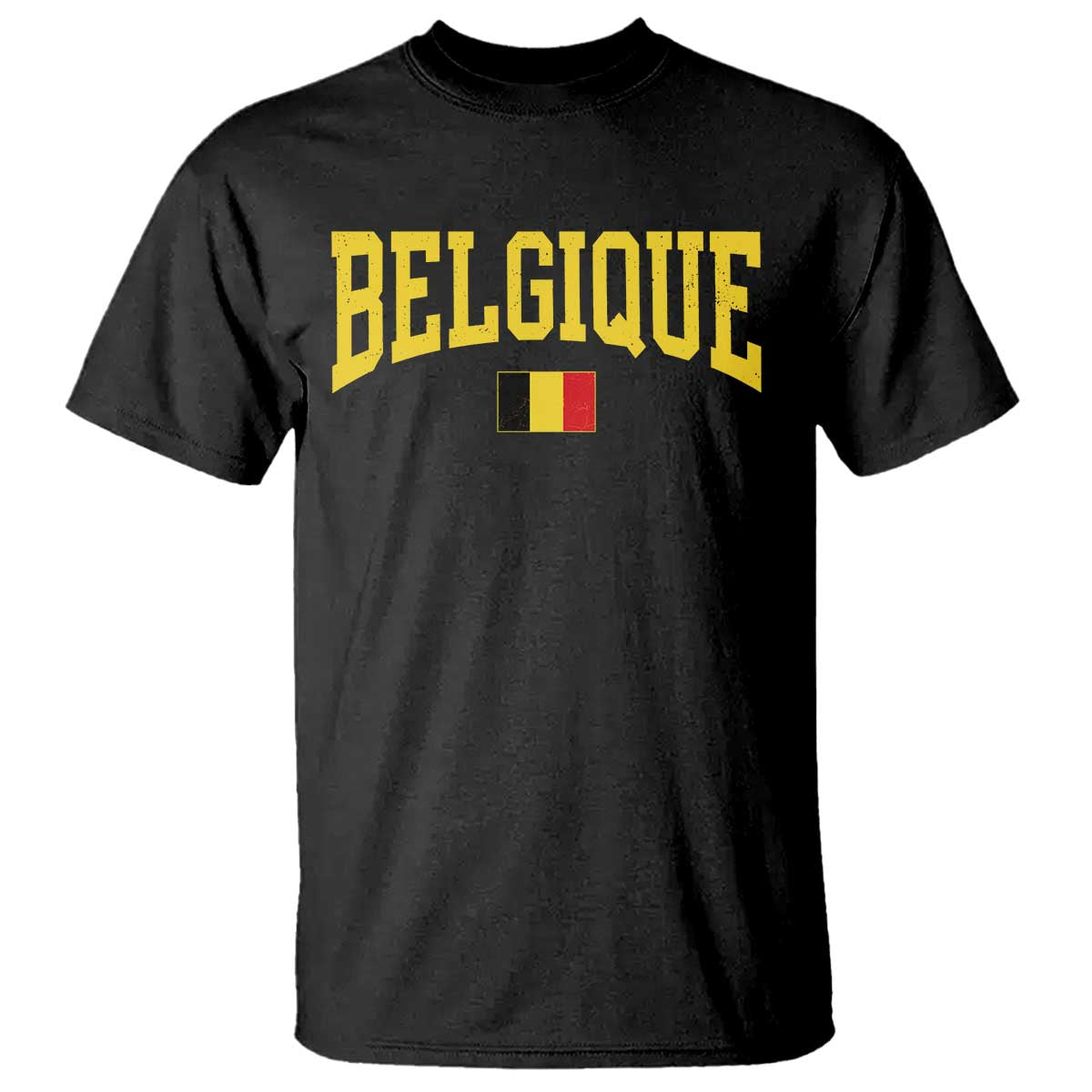 Belgium Belgique Throwback Design Vintage Belgian Flag Jersey Style T Shirt