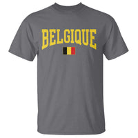 Belgium Belgique Throwback Design Vintage Belgian Flag Jersey Style T Shirt