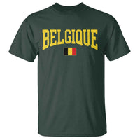 Belgium Belgique Throwback Design Vintage Belgian Flag Jersey Style T Shirt