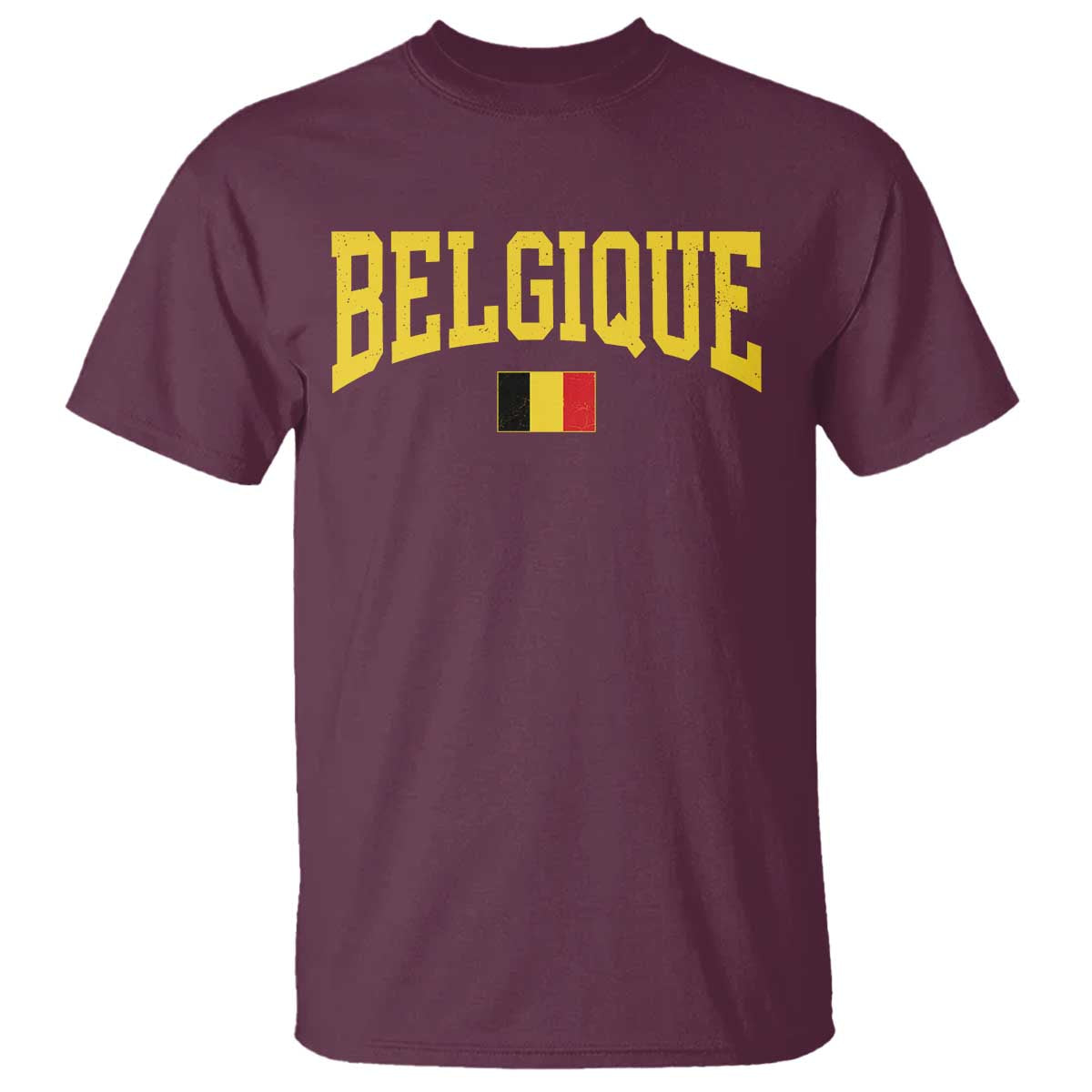 Belgium Belgique Throwback Design Vintage Belgian Flag Jersey Style T Shirt