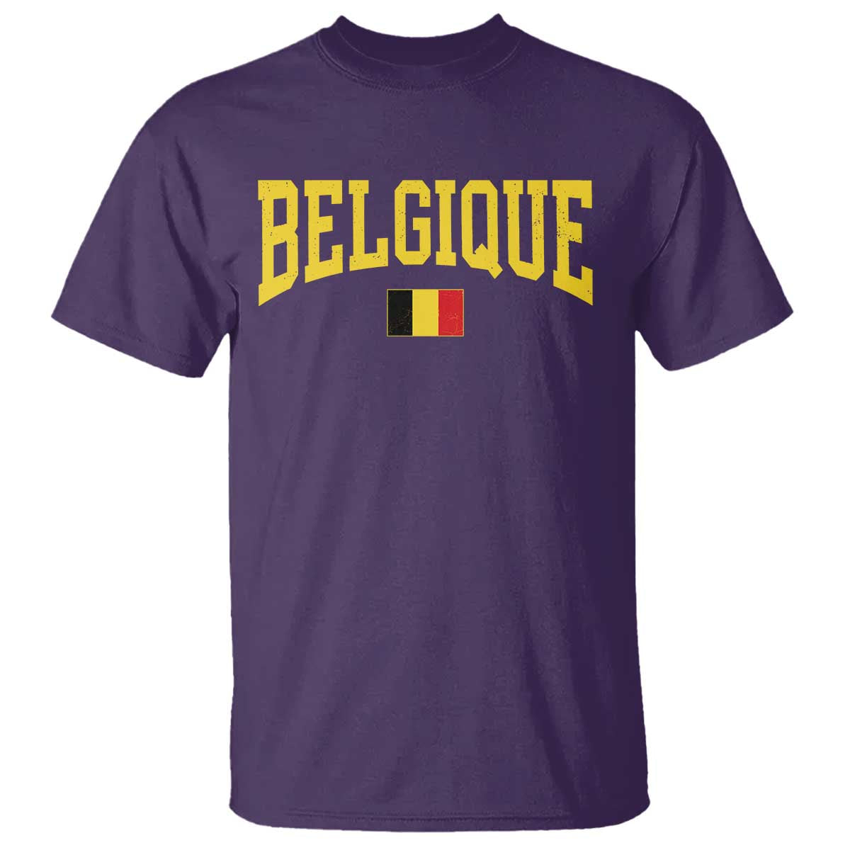 Belgium Belgique Throwback Design Vintage Belgian Flag Jersey Style T Shirt