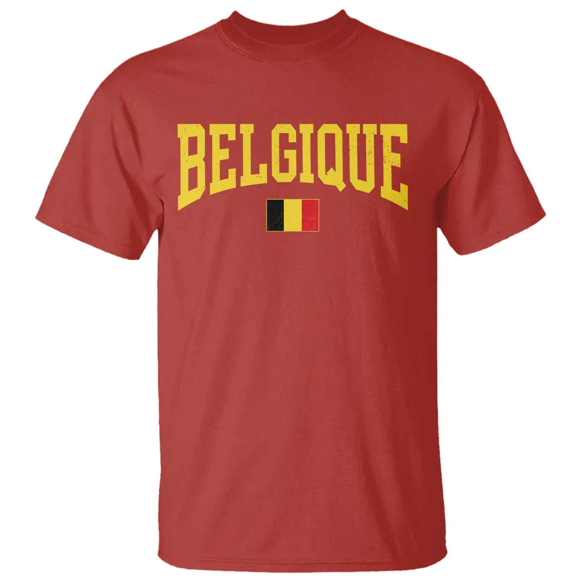 Belgium Belgique Throwback Design Vintage Belgian Flag Jersey Style T Shirt