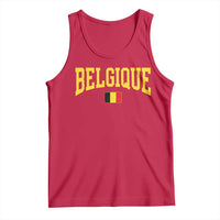 Belgium Belgique Throwback Design Vintage Belgian Flag Jersey Style Tank Top