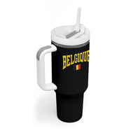 Belgium Belgique Throwback Design Vintage Belgian Flag Jersey Style Tumbler With Handle