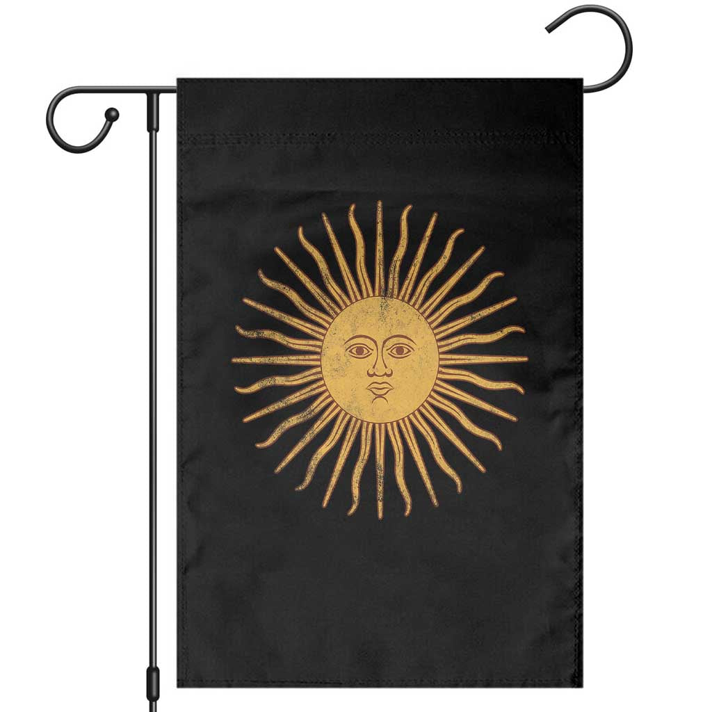 Argentina Sol De Mayo Vintage Argentinian Sun Throwback Design Garden Flag