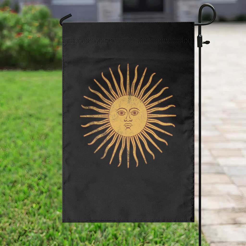 Argentina Sol De Mayo Vintage Argentinian Sun Throwback Design Garden Flag