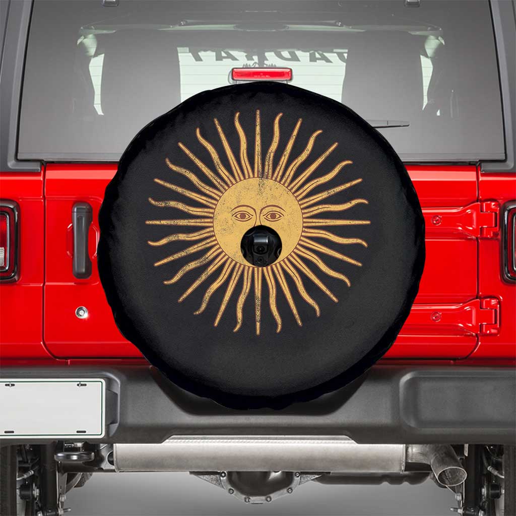 Argentina Sol De Mayo Vintage Argentinian Sun Throwback Design Spare Tire Cover