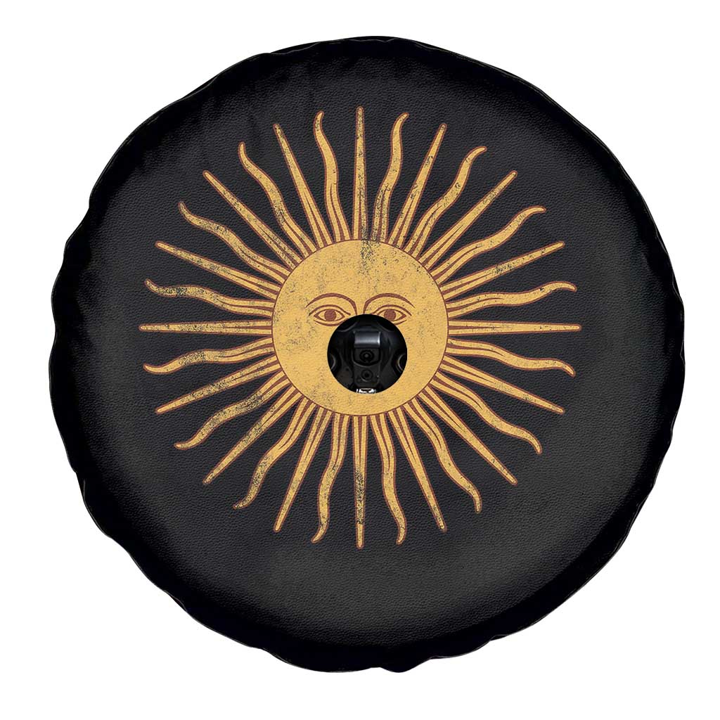 Argentina Sol De Mayo Vintage Argentinian Sun Throwback Design Spare Tire Cover