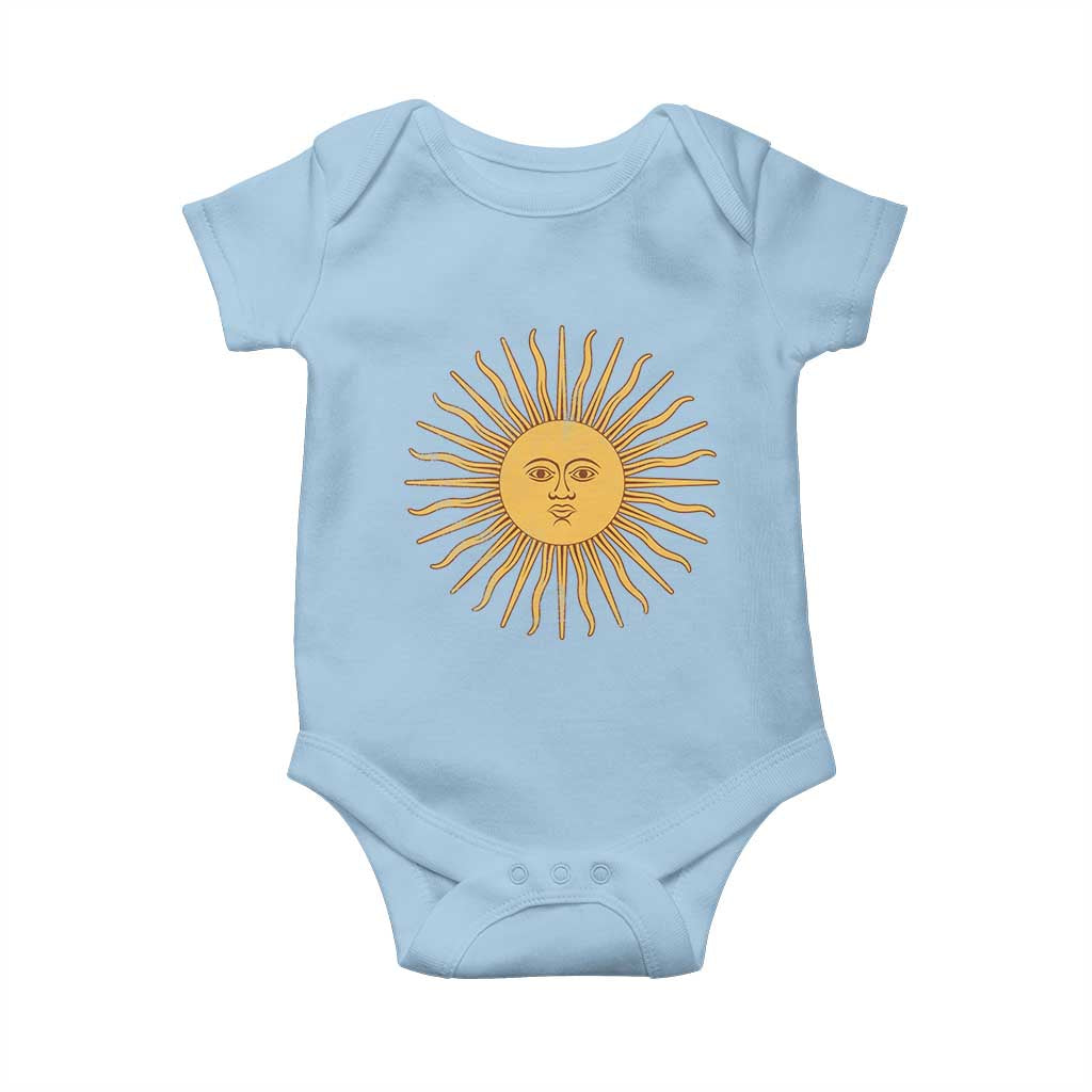 Argentina Sol De Mayo Vintage Argentinian Sun Throwback Design Baby Onesie