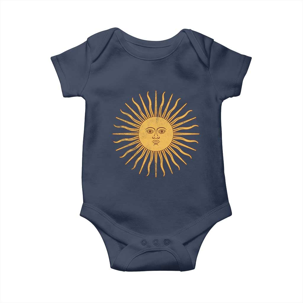 Argentina Sol De Mayo Vintage Argentinian Sun Throwback Design Baby Onesie