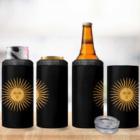 Argentina Sol De Mayo Vintage Argentinian Sun Throwback Design 4 in 1 Can Cooler Tumbler