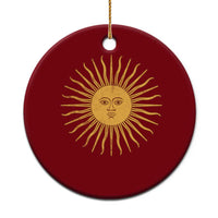 Argentina Sol De Mayo Vintage Argentinian Sun Throwback Design Ceramic Ornament