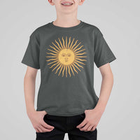 Argentina Sol De Mayo Vintage Argentinian Sun Throwback Design T Shirt For Kid