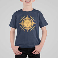 Argentina Sol De Mayo Vintage Argentinian Sun Throwback Design T Shirt For Kid