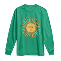 Argentina Sol De Mayo Vintage Argentinian Sun Throwback Design Long Sleeve Shirt