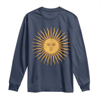 Argentina Sol De Mayo Vintage Argentinian Sun Throwback Design Long Sleeve Shirt