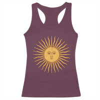 Argentina Sol De Mayo Vintage Argentinian Sun Throwback Design Racerback Tank Top
