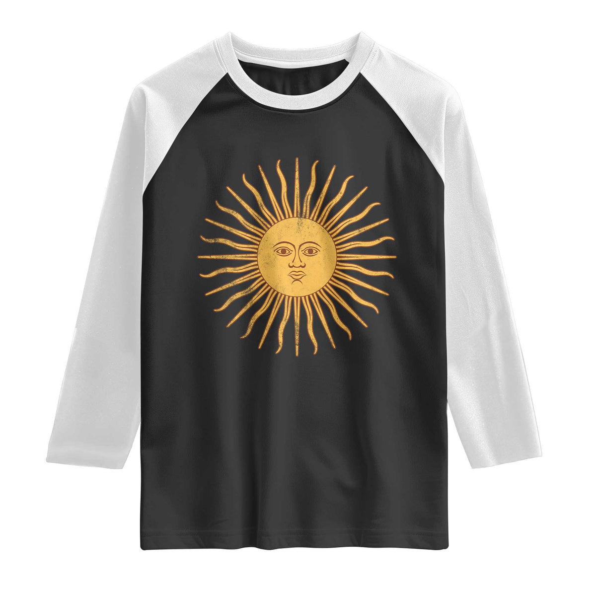 Argentina Sol De Mayo Vintage Argentinian Sun Throwback Design Raglan Shirt