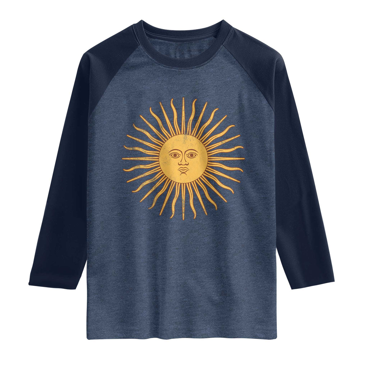 Argentina Sol De Mayo Vintage Argentinian Sun Throwback Design Raglan Shirt