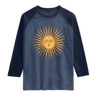 Argentina Sol De Mayo Vintage Argentinian Sun Throwback Design Raglan Shirt