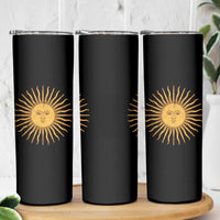 Argentina Sol De Mayo Vintage Argentinian Sun Throwback Design Skinny Tumbler