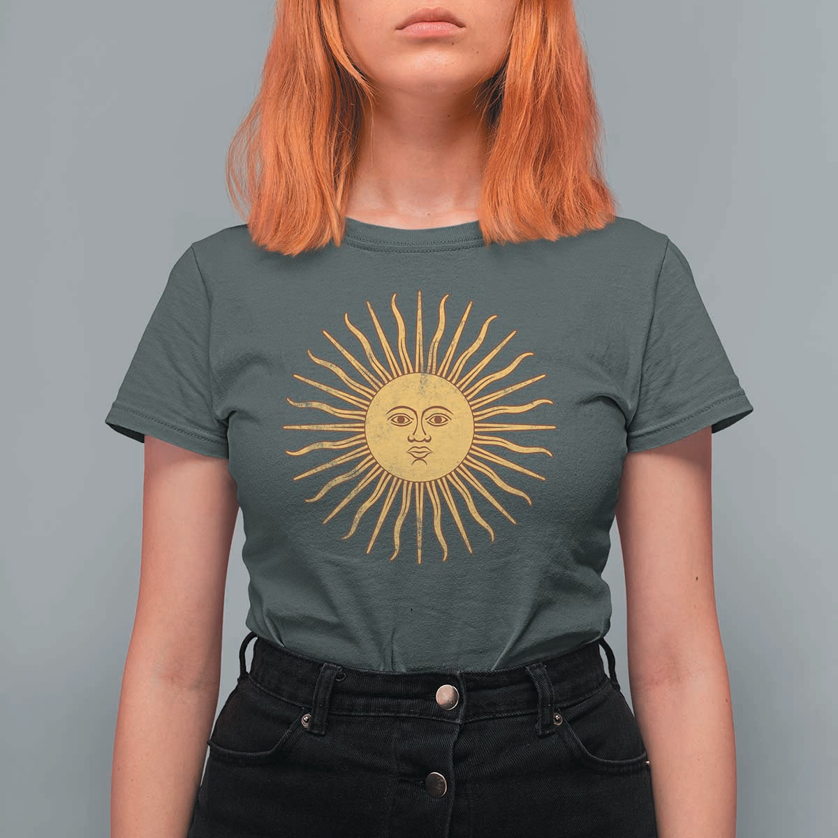 Argentina Sol De Mayo Vintage Argentinian Sun Throwback Design T Shirt For Women