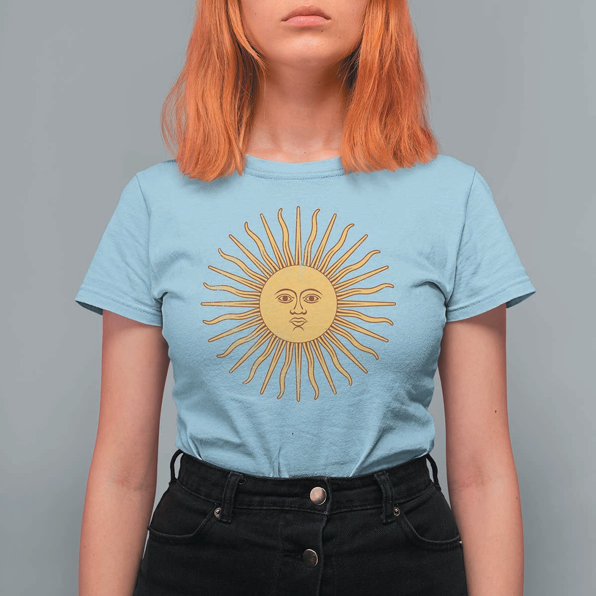 Argentina Sol De Mayo Vintage Argentinian Sun Throwback Design T Shirt For Women