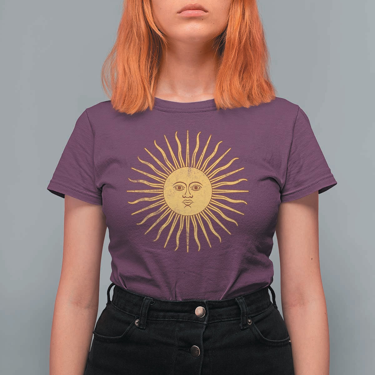 Argentina Sol De Mayo Vintage Argentinian Sun Throwback Design T Shirt For Women