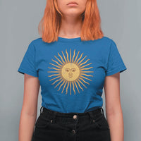 Argentina Sol De Mayo Vintage Argentinian Sun Throwback Design T Shirt For Women