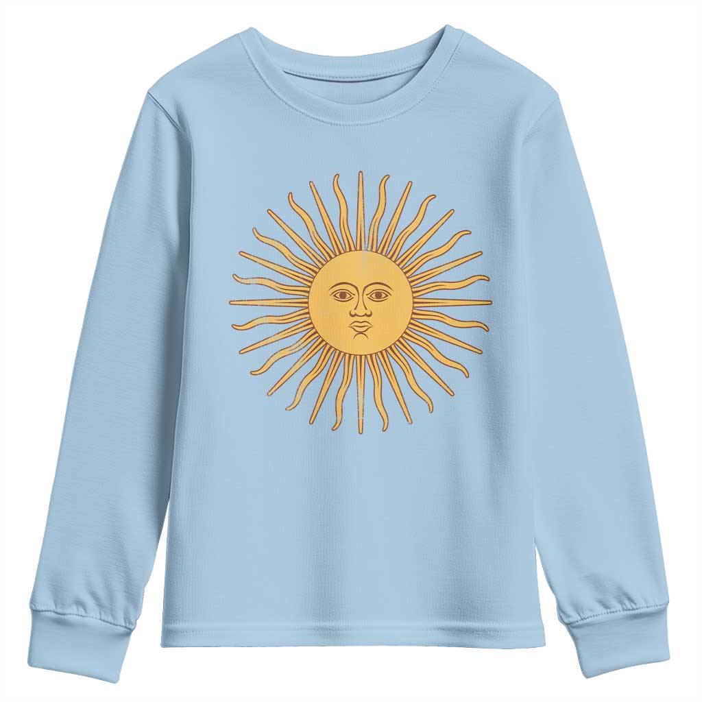 Argentina Sol De Mayo Vintage Argentinian Sun Throwback Design Youth Sweatshirt
