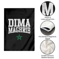 Moroccan Dima Maghrib Flag of Morocco Vintage Green Star Patriotic Garden Flag